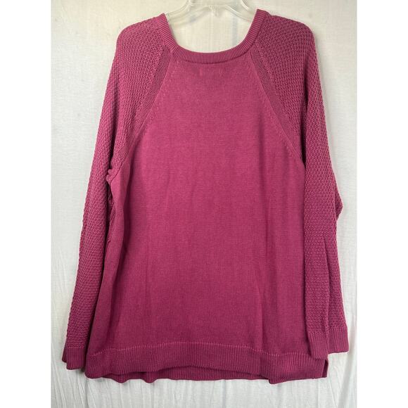 EUC Sonoma women's cable knit crew neck sweater in mauve, size XXL - Picture 7 of 10